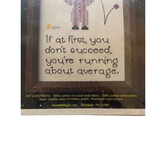 Needlemagic Cross Stitch Kit 702 Succeed NOS - Picture 2 of 3